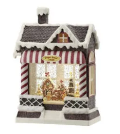 10" LED Bakeshop Candy Battery Operated Water Globe