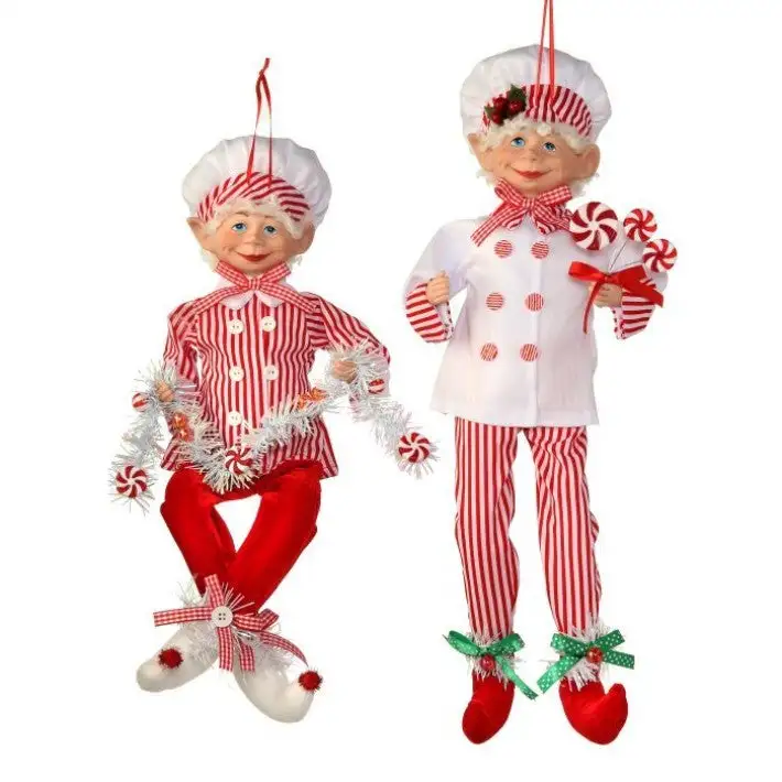 17" Candy Chef Assorted Elf Set Of 2 3 17" Candy Chef Assorted Elf Set Of 2