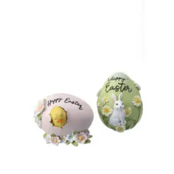 3.5" Happy Easter Egg Assorted Set Of 2