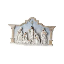 15" Nativity Nestled Between Columns