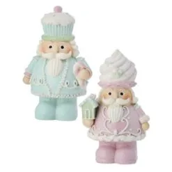 8" Pink & Green Sweet Plump Nutcracker Set Of 2 -Christmas decorations Shop 4390309533a