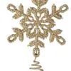 10.5" Champagne Jeweled Snowflake Tree Topper -Christmas decorations Shop 4390310249