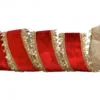 4" X 5 YD Red & Gold Velvet Pearl Trim Ribbon -Christmas decorations Shop 4390311332