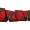 2.5" X 5 YD Red & Green Diagonal Plaid Dupion Ribbon 1 2.5" X 5 YD Red & Green Diagonal Plaid Dupion Ribbon -Christmas decorations Shop 4390311333