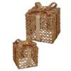 6" & 8" Champagne Gold Metal Gift Box Set -Christmas decorations Shop 4390311401