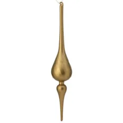 15" Matte Gold Finial Set Of 2