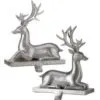 7.5" Silver Deer Stocking Holders Assorted Set Of 2 2 7.5" Silver Deer Stocking Holders Assorted Set Of 2 -Christmas decorations Shop 4390315141