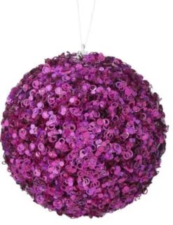 5.5" Glamour Sequin Ball Set Of 6