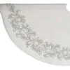 52" White & Silver Beaded Filigree Tree Skirt -Christmas decorations Shop 4390316790