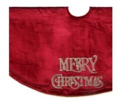 52" Red Merry Christmas Tree Skirt