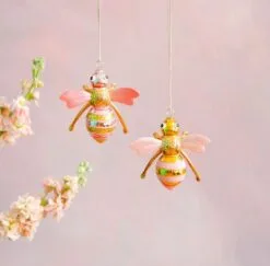 Glitterville Studios 4.5" Pinky Bumble Bee Assorted Set Of 2