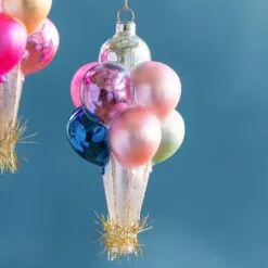 Glitterville Studios 5.5" Bundle Of Ballons Assorted Ornament Set Of 3 -Christmas decorations Shop 4482817795c