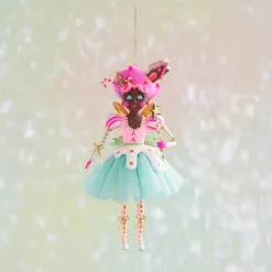 Glitterville Studios 8" Melanated Sugar Plum Fairy Ornament
