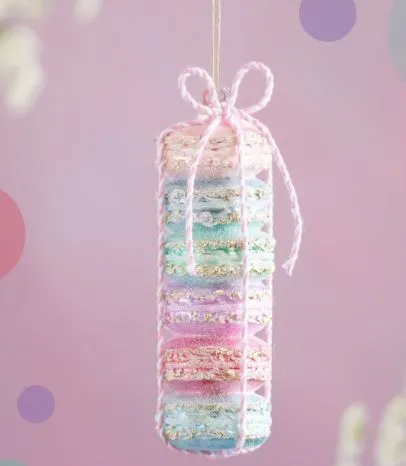 Glitterville Studios 5" Macaron Stack Ornament 3 Glitterville Studios 5" Macaron Stack Ornament