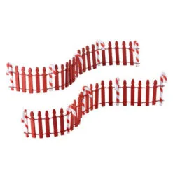 Village Accessory Peppermint Fence Set Of 2