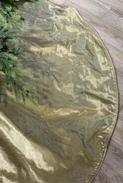 72" Gold Metallic Dupion Tree Skirt