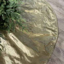 72" Gold Metallic Dupion Tree Skirt -Christmas decorations Shop 4861204137 1
