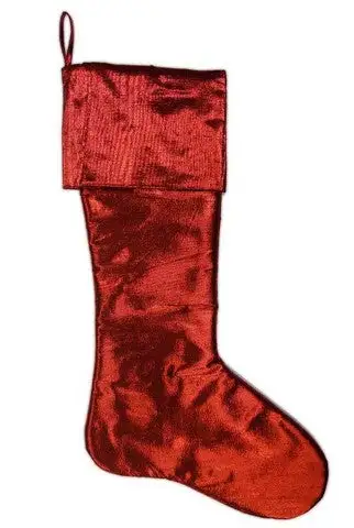 25" Ruby Metallic Stocking 3 25" Ruby Metallic Stocking