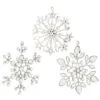 4" Crystal Jeweled Assorted Snowflake Ornamemt Set Of 6 2 4" Crystal Jeweled Assorted Snowflake Ornamemt Set Of 6 -Christmas decorations Shop 4889307501 1