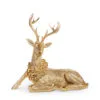 22.5" Gilded Deer With Wreath -Christmas decorations Shop 4889307966