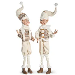 30" Natural Noel Elf Set Of 2
