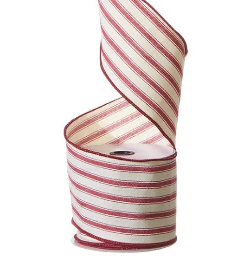 4" X 10 YD Peppermint Striped Ribbon 3 4" X 10 YD Peppermint Striped Ribbon