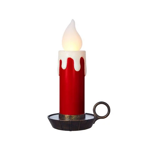 17.5" Metallic Red Candle Battery Operated 3 17.5" Metallic Red Candle Battery Operated