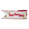 4" X 10 YD Ho Ho Ho Embroidered Ribbon