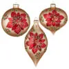 4" Decorative Poinsettia Assorted Glass Ornaments Set Of 6 1 4" Decorative Poinsettia Assorted Glass Ornaments Set Of 6 -Christmas decorations Shop 4889326030