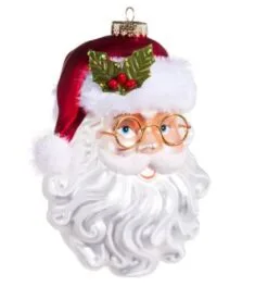 6.5" Santa With Glasses Ornament