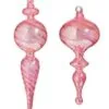 10" Pink Glass Finial Assorted Set Of 2 1 10" Pink Glass Finial Assorted Set Of 2 -Christmas decorations Shop 4889354634