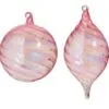 5" Pink Swirl Glass Ornament Set Of 2 -Christmas decorations Shop 4889354636