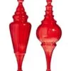 15.5" Red Finial Assorted Set Of 2 2 15.5" Red Finial Assorted Set Of 2 -Christmas decorations Shop 4889354648