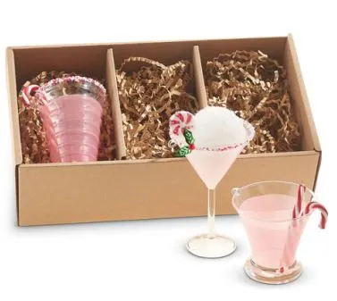 5.25" Peppermint Cocktail Assorted Set Of 3 3 5.25" Peppermint Cocktail Assorted Set Of 3
