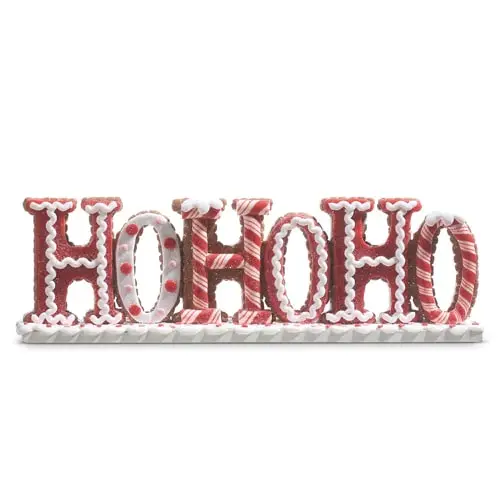 14" Peppermint Ho Ho Ho Sign 3 14" Peppermint Ho Ho Ho Sign