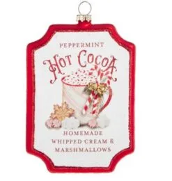 4.75" Red Hot Cocoa Ornament Set Of 6