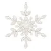 6" Pearl Snowflake Ornament Set Of 6 -Christmas decorations Shop 4889355602