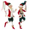 30" Posable Traditional Jester Elf Assorted Set Of 2 -Christmas decorations Shop 4889380835