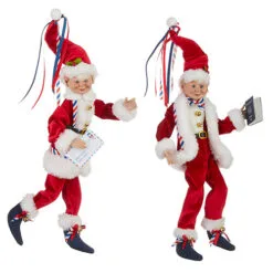 16" Airmail Posable Elf Assorted Set Of 2