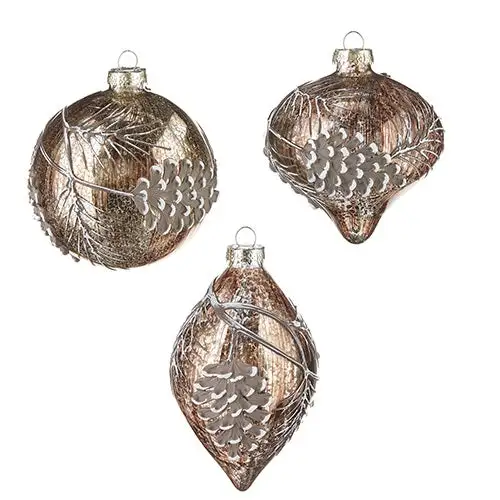 4" Pinecone Ornament Set Of 6 3 4" Pinecone Ornament Set Of 6