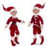 16" Red Vintage Posable Elf Set Of 2 -Christmas decorations Shop 4889383471