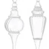 15.5" Clear Finial Ornament Assorted Set Of 2 -Christmas decorations Shop 4889393373