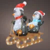 22" 100 LED Cool White Outdoor Penguins On Sled Acrylic -Christmas decorations Shop 782996