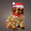 17" 100LED Dog With Santa Hat Acrylic -Christmas decorations Shop 783505