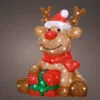 17.5" Reindeer With Santa Hat & Gift Box 80LED -Christmas decorations Shop 783510