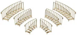 Mark Roberts 16" - 22" Gold Grand Christmas Staircase Set Of 6