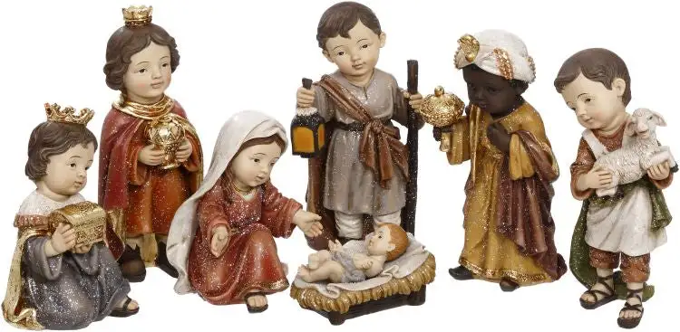 Mark Roberts 10" Childrens Nativity Set Of 7 3 Mark Roberts 10" Childrens Nativity Set Of 7