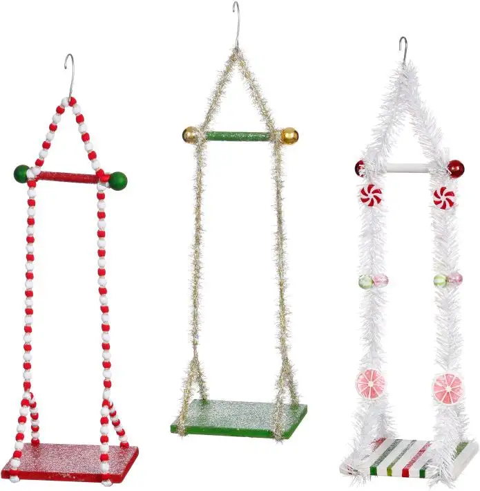 6" X 8" Small Single Elf Swing Assorted Set Of 3 3 6" X 8" Small Single Elf Swing Assorted Set Of 3