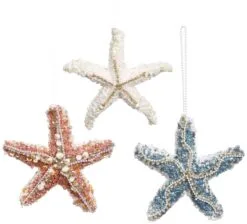 Mark Roberts 3-7" Starfish Ornaments Assorted Set Of 3