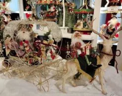Mark Roberts Fairytale Santa With Deer & Carriage